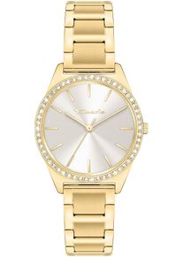 Quarzuhr Tamaris "TT-0045-MQ", goldfarben, Armbanduhren, Damen, Quarzuhr, Armbanduhr, Damenuhr, Edelstahlarmband, analog, Zirkonia (synth.)