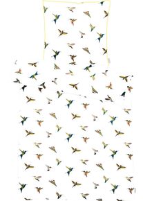 Bettw&auml;sche Apelt "Kolibri", wei&szlig;, B/L: 155cm x 220cm, 1 Stk., 1 Stk., Mako-Satin, B/L: 80cm x 80cm, 2 Stk., Mako-Satin, Obermaterial: 100% Baumwolle, Bettw&auml;sche, Bettw&auml;sche, stylische bunte V&ouml;gel