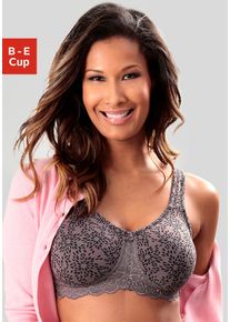 Entlastungs-BH Nuance, Damen, Gr. 100, Cup C, schwarz (taupe, schwarz), Spitze, Obermaterial: 85% Baumwolle, 10% Polyamid, 5% Elasthan, BHs Entlastungs-BH, ohne B&uuml;gel aus Baumwolle &ndash; auch ideal f&uuml;r gro&szlig;e Gr&ouml;&szlig;en, bequemer BH, Topseller