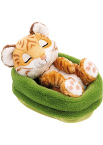 Kuscheltier Nici "Sleeping Pets, Tiger, 12 cm", braun, Pl&uuml;schfiguren, KinderB:8cm H:12cm L:7cm, Kuscheltier, im K&ouml;rbchen, B:8cm H:12cm L:7cm