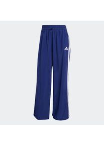 Sporthose adidas Sportswear "W 3S WV PT", Damen, Gr. XXL, N-Gr, blau (dunkelblau, wei&szlig;, normal, gr.), Obermaterial: 100% Polyamid, Hosen Sporthose, Fallschirmhose, locker geschnitten, mit weitem Bein