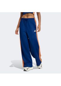 Sporthose adidas Sportswear "STADIUM 3-STREIFEN", Damen, Gr. S, N-Gr, dunkelblau, pure orange, sanftes wei&szlig;, normal, gr., Obermaterial: 67% Polyester, 33% Baumwolle, Hosen Sporthose