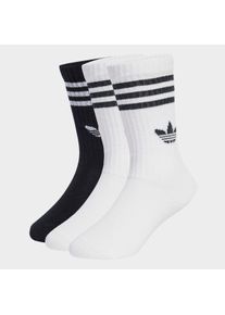 Sportsocken adidas originals "CREW SOCK 3P", M&auml;dchen, Gr. 31-33, wei&szlig;, schwarz, Obermaterial: 60% Baumwolle, 27% Polyester, 8% Polyamid, 5% Elasthan, Socken Sportsocken