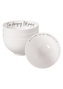 Villeroy & Boch Schale VILLEROY & BOCH "Bols Amazing not perfect Statement &oslash; 13,8 cm 4er Set wei&szlig;", wei&szlig;, Sch&uuml;sseln, Schale