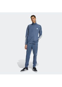 Trainingsanzug adidas Sportswear "STADIUM 3-STREIFEN", Herren, Gr. M, preloved ink, sanftes wei&szlig;, Obermaterial: 100% Polyester, Sportanz&uuml;ge Trainingsanzug, zweiteiliges Set aus Jacke und Hose, aus leichtem Polyester
