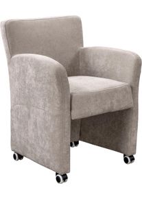 Sessel exxpo - SOFA FASHION "Intenso, Loungesessel, modern", sand, B:66cm H:85cm T:48cm, Zusammensetzung: Polyester 100%, Sessel, Sessel, hohe Bodenfreiheit, frei im Raum stellbar, hoher Sitzkomfort