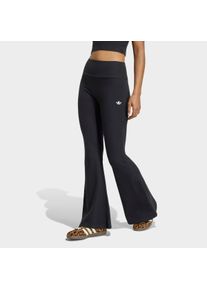 Leggings adidas originals "ESS FL LEGGINGS", Damen, Gr. XXL, N-Gr, schwarz (schwarz, normal, gr.), Obermaterial: 47% Viskose, 43% Baumwolle, 10% Elasthan, Hosen Leggings