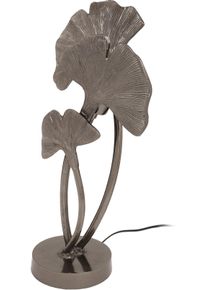 Kayoom Tischleuchte "Bailey", schwarz, 1, H: 52cm, 1 Stk., Leuchten, Dekorative Tischleuchte im Gingko-Blatt-Design, handgefertigt Metall, Tischleuchte