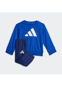 Trainingsanzug adidas Sportswear "I BL FT JOG 240", Jungen, Gr. 98, royal blau, wei&szlig;, Obermaterial: 70% Baumwolle, 30% Polyester, Sportanz&uuml;ge Trainingsanzug