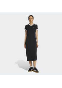 Shirtkleid adidas originals "3-STREIFEN, SCHMAL", Damen, Gr. XXL, N-Gr, schwarz (schwarz, wei&szlig;), Obermaterial: 93% Baumwolle, 7% Elasthan, Kleider Shirtkleid