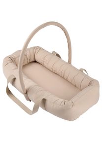 Patinio Kuschelnest, Beige, Textil, Abstraktes, F&uuml;llung: Polyester,Polyester, 45x82 cm, Oeko-Tex&reg; Standard 100, Bezug abnehmbar, Bezug waschbar, mit Rei&szlig;verschluss, Schlafen, Babybettausstattung, Babynestchen & Nestchenschlangen, Kuschelnest