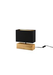 M&Ouml;BELIX M&ouml;belix , Braun, Schwarz, Goldfarben , Holz , 12x30.5x30 cm , Beleuchtung, Innenleuchten, Tischlampen, Tischlampen