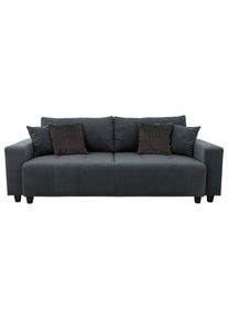 Luca Bessoni , Anthrazit , Holz, Metall, Textil, Holzwerkstoff , Birke, Fichte, Kiefer , massiv, teilmassiv, Sperrholz , F&uuml;llung: Silikon, Schaumstoffflocken,Silikon, Schaumstoffflocken , 240x90.5x119 cm , Bettkasten erh&auml;ltlich, Stoffauswahl, Schlafen auf Sitzh&ouml;he, Bettfunktion erh&auml;ltlich, R&uuml;cken echt, individuell planbar , Wohnzimmer, Sofas & Couches, Wohnlandschaften, Wohnlandschaften mit Bettfu