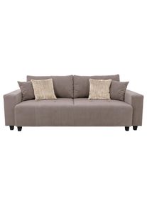 Luca Bessoni , Taupe , Holz, Metall, Textil, Holzwerkstoff , Birke, Fichte, Kiefer , massiv, teilmassiv, Sperrholz , F&uuml;llung: Silikon, Schaumstoffflocken,Silikon, Schaumstoffflocken , 240x119 cm , Bettkasten erh&auml;ltlich, Stoffauswahl, Schlafen auf Sitzh&ouml;he, Bettfunktion erh&auml;ltlich, R&uuml;cken echt, individuell planbar , Wohnzimmer, Sofas & Couches, Wohnlandschaften, Wohnlandschaften mit Bettfunktion
