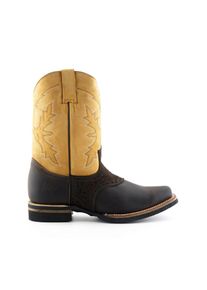 Grinders Tan lederen cowboy Chelsea-laarzen - Frontier
