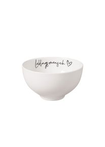 Villeroy & Boch Schale VILLEROY & BOCH "Bol Lieblingsmensch Statement &oslash; 13,8 cm wei&szlig;", wei&szlig;, Sch&uuml;sseln, Schale