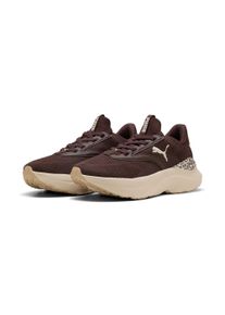 Fitnessschuh Puma "SOFTRIDE MAYVE ANIMAL WNS", Damen, Gr. 38,5, chocolate braun, alpine snow, sand dune, Textil, Schuhe Fitnessschuh, f&uuml;r sportliche Aktivit&auml;ten und Alltag, mit weicher SOFTFOAM+ D&auml;mpfung