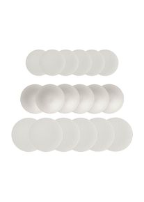 Villeroy & Boch Geschirr-Set VILLEROY & BOCH "Kombiservice Manufacture Rock wei&szlig;", wei&szlig;, 18, Porzellan, Geschirr-Sets, Geschirr-Set, Sp&uuml;lmaschinengeeignet, Mikrowellenfest