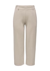 Culotte Only "ONLPOPTRASH LIFE MW STRAIGHT CULOTTE PNT", Damen, Gr. XL (42), N-Gr, beige (pure cashmere), Milano Rib, Obermaterial: 63% Viskose, 32% Nylon, 5% Elasthan, unifarben, regular fit kn&ouml;chelfrei, Hosen Culotte, elastisches B&uuml;ndchen hinten