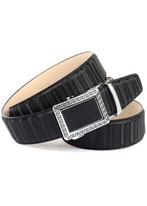 Lederg&uuml;rtel Anthoni Crown, Damen, Gr. 90, schwarz, Leder, unifarben, G&uuml;rtel Lederg&uuml;rtel, Stufenloser samtig f&uuml;hlender Lederg&uuml;rtel