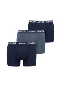 Levi's Boxershorts LEVI'S "Boxershort Repeat Logo Boxer Brief 3P 3er Pack", Herren, Gr. M, blau (dunkelblau), Obermaterial: 95% Baumwolle CO. 5% Elasthan EL., Unterhosen Boxershorts