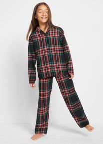 bonprix Pijama din flanel moale, pentru copii, albastru, 176/182