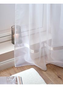 bonprix Perdea tip stor cu bandă din satin, alb, &Icirc;/Lă: 100/300 cm