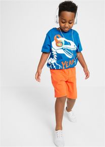 bonprix Pijama scurtă 100% din bumbac (set/ 2 buc.), albastru, 116/122