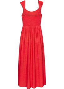 Lascana Dames Maxi-jurk in rood ,maat 36, Witt, 85% Viscose, 15% Linnen