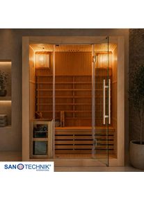 Sauna, Holz, Hemlocktanne, 150x190x120 cm, Freizeit & Co, Wellness & Gesundheit, Sauna