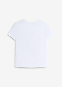 bonprix Tricou Disney cu Stitch, din bumbac organic 100%, alb, 146