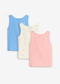 bonprix Top din bumbac organic 100% (set/3 buc.), alb, 104
