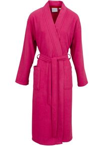 Unisex-Bademantel Carl Ross "wash&wear" Gr. S, pink, intense rot, L:125cm, Baumwoll-Mix, Hausm&auml;ntel, Unisex-Bademantel, Kimono