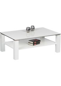 Couchtisch Stolkom "Romy", wei&szlig; (wei&szlig; glanz, wei&szlig; glanz, wei&szlig; glanz), H:41cm, Tische, Couchtisch, wei&szlig; Glanz, Tisch in 3 Ausf&uuml;hrungen