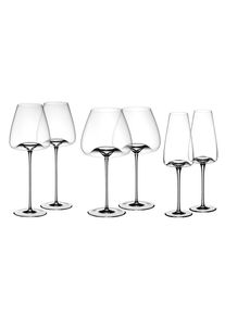 Gl&auml;ser-Set ZIEHER "Weingl&auml;ser Vision 6er Set transparent", bunt (transparent), B:2cm H:2cm, Glas, Trinkgef&auml;&szlig;e, Gl&auml;ser-Set, Jedes Glas ist ein Unikat und wurde aus kristallinem Glas ohne Zusatz von Blei in traditionellem Verfahren mundgeblasen
