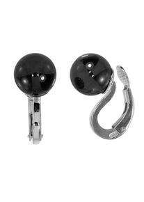 Paar Ohrclips OSTSEE-SCHMUCK "- Kugel 9 mm - Silber 925/000 - H&auml;matit" Gr. 15, silber (silber 925, silberfarben, wei&szlig;), Ohrringe, Damen, Silber 925 (Sterlingsilber), Paar Ohrclips