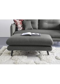 Polsterhocker Home Affaire "Lazio", grau (anthrazit), H:47cm T:77cm, Hocker, Polsterhocker