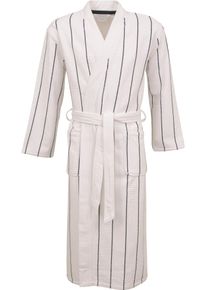 Herrenbademantel Carl Ross "Velours" Gr. 56, wei&szlig;, night blau, L:130cm, Velours, Hausm&auml;ntel, Herrenbademantel, Kimono