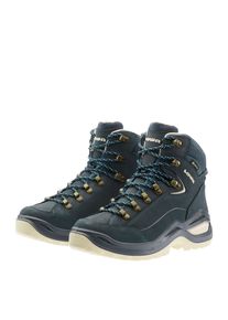 Wanderschuh Lowa "RENEGADE EVO GTX MID Ws", Damen, Gr. 41,5, schieferblau, dune, Leder, Schuhe Wanderschuh, wasserdicht dank Gore-Tex Membrane, mit Vibram Sohle