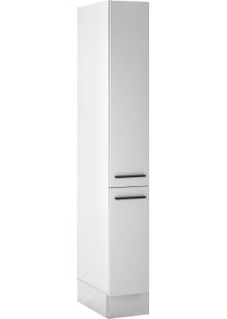 Vorratsschrank BASIC BY BALCULINA "Denver, K&uuml;chenschrank BxHxT 30 x 211 x 57", wei&szlig;, wei&szlig;, lanzelot eiche, B:30cm H:211cm T:57cm, Holzwerkstoff, Schr&auml;nke, Vorratsschrank, Breite 30cm, in grau matt/lancelot eiche