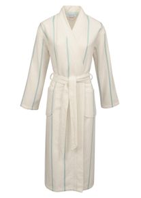 Unisex-Bademantel Carl Ross "supercombed light" Gr. XXL, sanftes wei&szlig;, ocean blau, L:130cm, Frottier, Hausm&auml;ntel, Unisex-Bademantel, Kimono