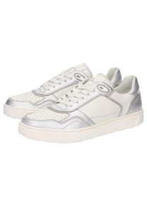 Sneaker Sioux "Maites sneaker 001", Damen, Gr. 39 (UK 5 1/2), silber, Obermaterial: 50% Ziegenleder goatskin. 50% Lammnappaleder LANA. 100% Gummi rubber., Schuhe Sneaker