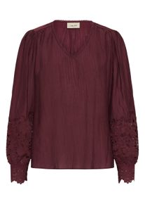 Langarmbluse Cream "Langarm-Bluse CRTina", Damen, Gr. 36, rot (zinfandel), Obermaterial: 80% Viskose CV. 20% Nylon NY., Blusen Langarmbluse