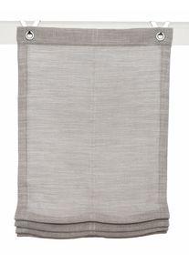 Raffrollo Kutti "Skagen" Gr. 1, grau, B:45cm H:130cm, Obermaterial: 100% Polyester, Raffrollos, Raffrollo, einfarbig, uni, matt, mit Struktur, Leinenoptik