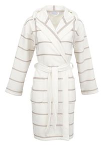 Unisex-Bademantel Carl Ross "supercombed light" Gr. XS, sanftes wei&szlig;, khaki, L:100cm, Frottier, Hausm&auml;ntel, Unisex-Bademantel, Kapuze