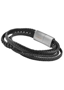 Adelia&acute;s Lederarmband ADELIA&acute;S "Unisex Armband &iquest; Lederarmband aus Leder mit Onyx 23 cm" Gr. 23, schwarz, Armb&auml;nder, Damen, Blacklist, Lederarmband