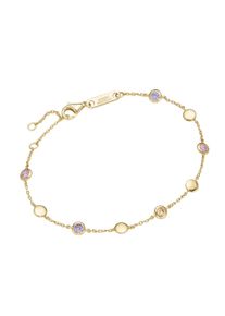 Armband "Armband mit Zwischenteilen, farbige synt. Zirkonia + Korund Silber 925", bunt, Giorgio Martello MILANO, Armb&auml;nder, Damen, Silber 925 (Sterlingsilber), Armband
