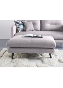 Polsterhocker Home Affaire "Lazio", grau, H:47cm T:77cm, Hocker, Polsterhocker