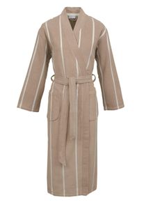 Unisex-Bademantel Carl Ross "supercombed light" Gr. S, khaki, sanftes wei&szlig;, L:125cm, Frottier, Hausm&auml;ntel, Unisex-Bademantel, Kimono