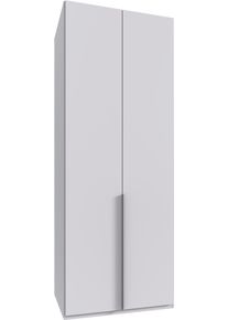 Kleiderschrank wimex "Mugano,in 5 Breiten,2 H&ouml;hen,2 Tiefen, viele Farben, Made in Germany", wei&szlig;, griffe alufarben, B:90cm H:236cm T:58cm, Holzwerkstoff, Schr&auml;nke, Kleiderschrank, mit langen Griffen aus Metall, mit oder ohne Spiegel